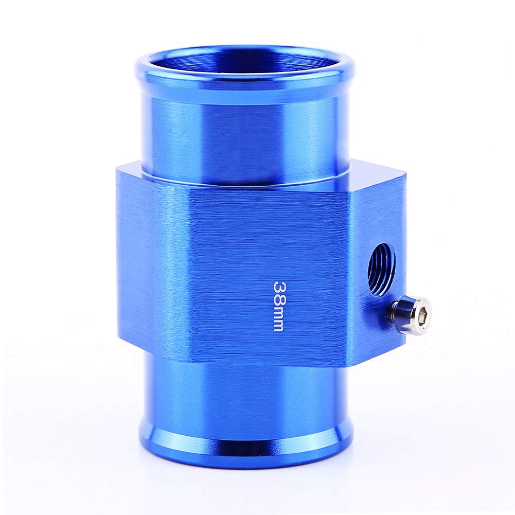 VGEBY Auto Wasser Temp Temperatur Gemeinsame Rohr Sensor Aluminum Kühlerschlauch Adapter 26-40MM Blau (Abmessung : 38MM) von VGEBY