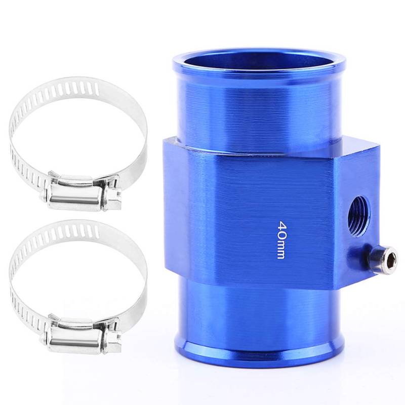 VGEBY Auto Wasser Temp Temperatur Gemeinsame Rohr Sensor Aluminum Kühlerschlauch Adapter 26-40MM Blau (Abmessung : 40MM) von VGEBY