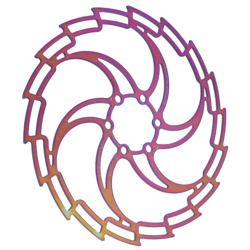 VGEBY Fahrrad Bremsscheibe,180mm Sechs Schrauben Scheibenbremsen Rotor Hohl Bunt Ultraleicht scheibenbremse Fahrradzubehör (180 mm) von VGEBY