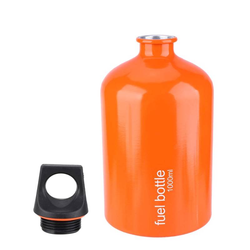 Kraftstoffflasche, Kraftstofftank, Aluminiumlegierung, für Benzinkanister 1000 ml, für Camping, Wandern, Picknick, Reisen, Grill, Geschirr im Freien von VGEBY