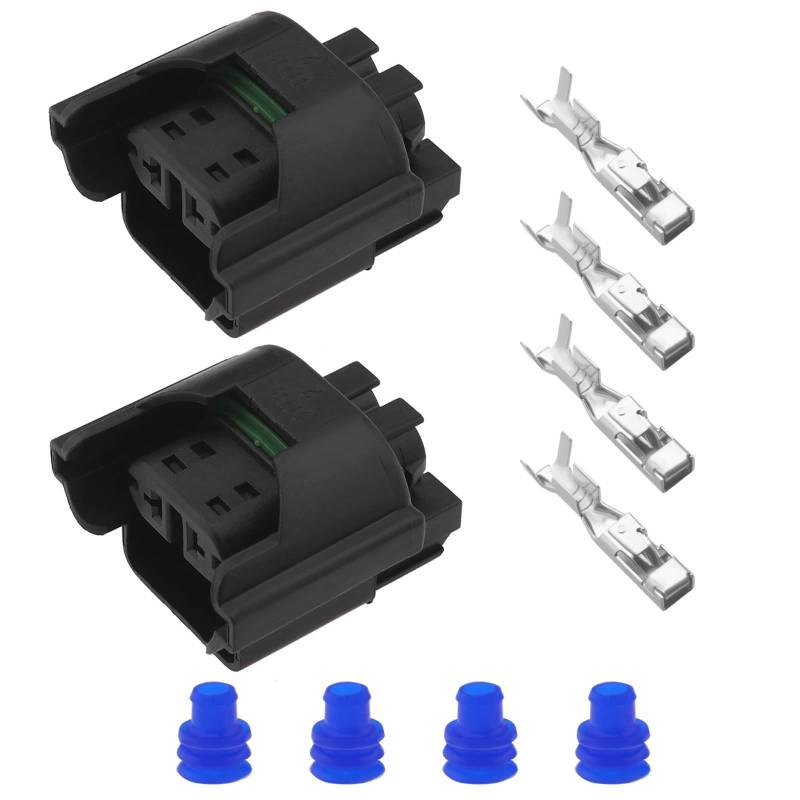 VGOL 2 Stück H11-Nebelscheinwerfer-Anschlussstecker 3D0941165A Kompatibel mit Audi Kompatibel mit VW Nebelscheinwerfer-Lampenfassungen Wasserdichter Kabelbaum-Stecker von VGOL