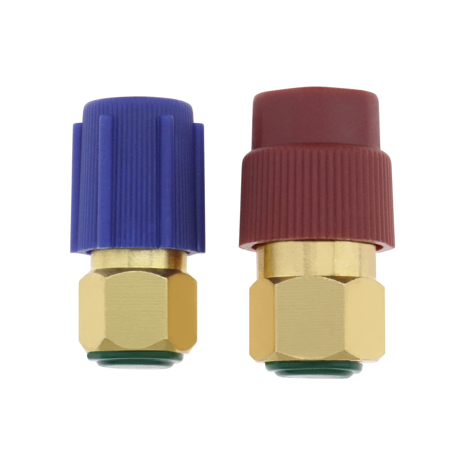 VGOL 2 Stück R12 auf R134A Adapter Low Side & High Side Conversion Adapter R12 auf R134A Retro Stecker Kompatibel mit Den Meisten Fahrzeugen von VGOL