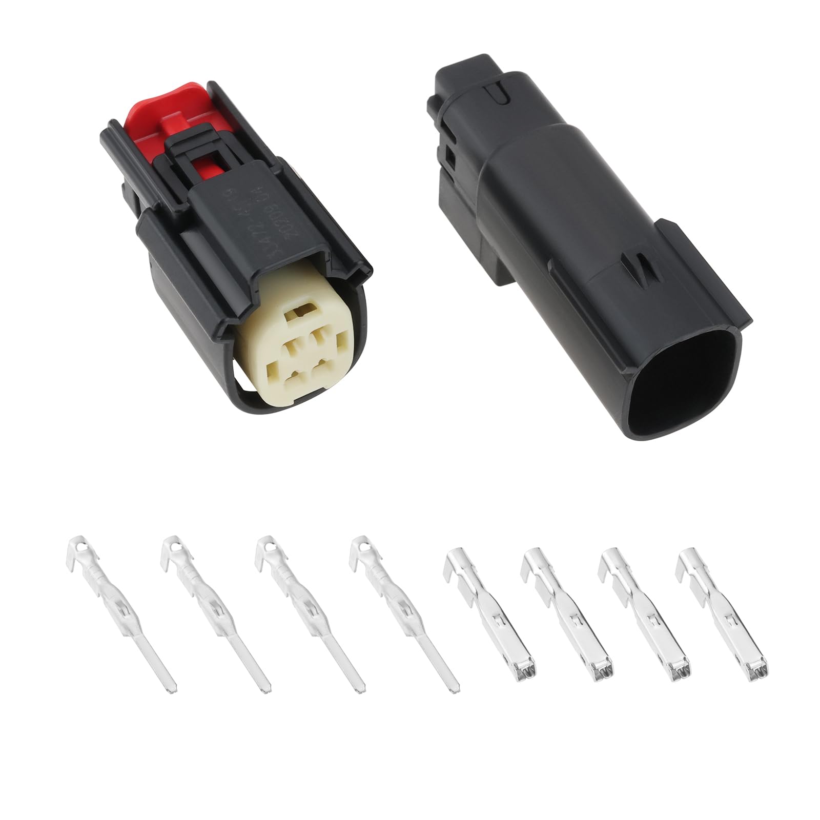 VGOL 1 Satz Molex 4-poliger Stecker und Buchse Automotive wasserdichte Kabelverbinder mit Stecker und Buchse Terminal Dichtungsset für Autos von VGOL