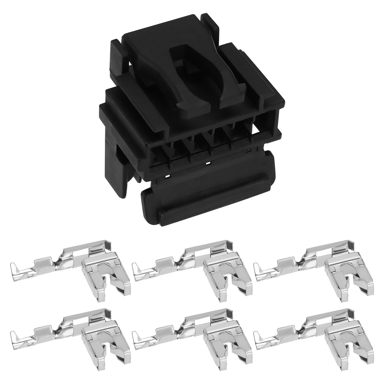 VGOL 1 Set von Auto Rücklicht Buchse 6Pin 1,5mm Terminal Reparatur Stecker 1x Stecker 6X Terminals OE:110231WP2 Kompatibel Mit Renault von VGOL