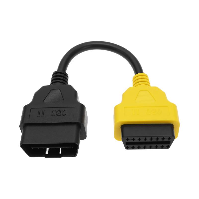 VGOL 16 Pin auf 16 Pin OBD2 Diagnose Scanner Adapter Kabel ECU Scannen Diagnose Kabel Blei Kompatibel mit FIAT Scannen Diagnosegerät Gelb und Schwarz von VGOL