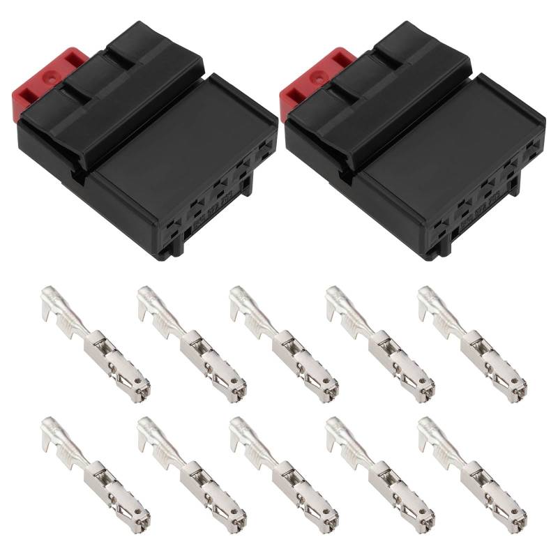 VGOL 2 Sätze Rücklicht Kabelbaumstecker Buchse 5 poliger Stecker mit Klemmen 5K0972705 Kompatibel mit Volkswagen Kompatibel mit Audi von VGOL