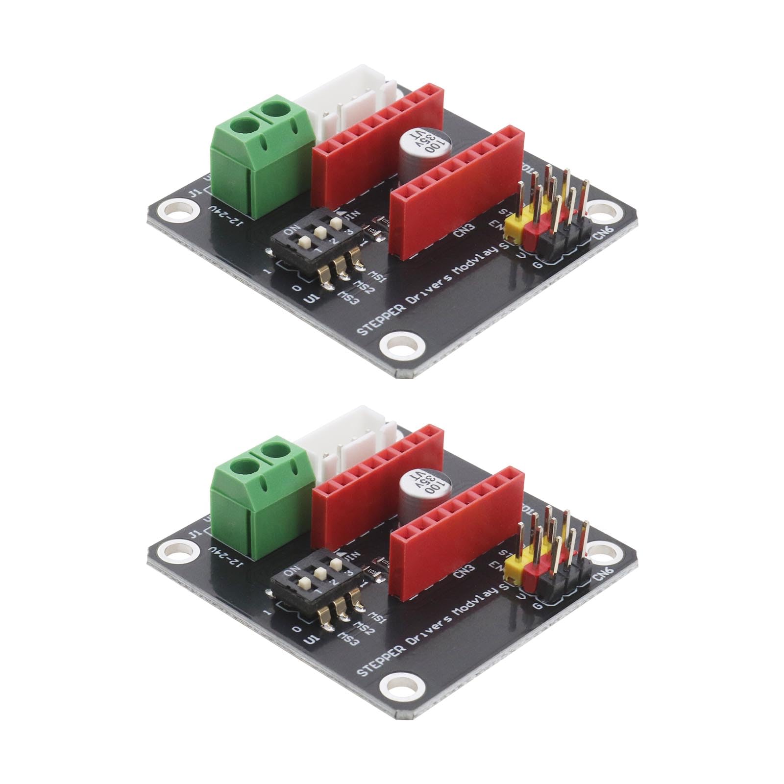 VGOL 2 Stück 3D-Drucker Schrittmotor-Antriebsplatine 42 Schrittmotor-Erweiterungsplatine 3D-Drucker-Steuerschildmodul Kompatibel mit A4988 DRV8825 von VGOL