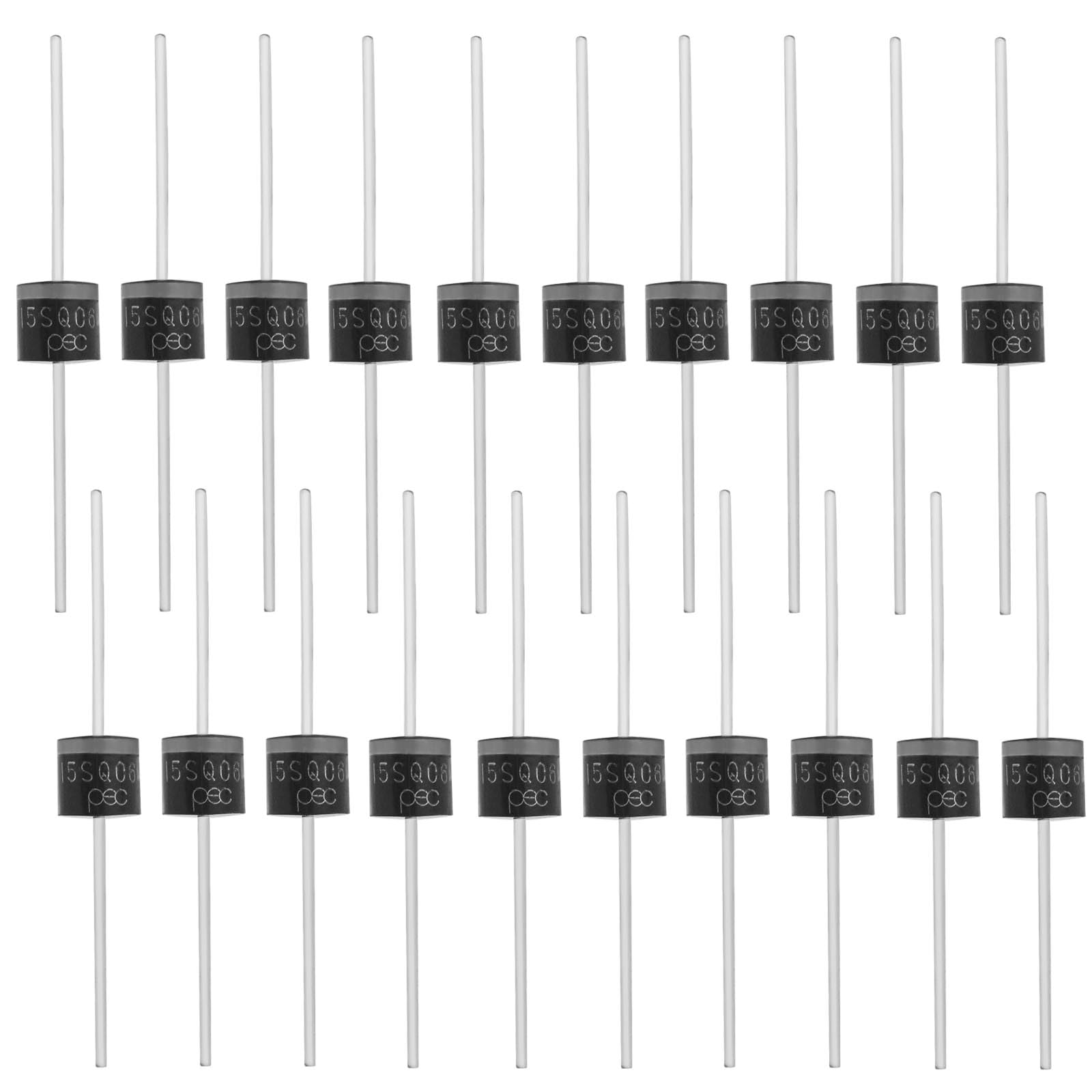 VGOL 20 Stück 15SQ060 Schottky Dioden 15A 60V Schottky Barriere Gleichrichterdioden Elektronische Komponenten für Solarpanel Ladeschaltungen Produktentwicklung von VGOL