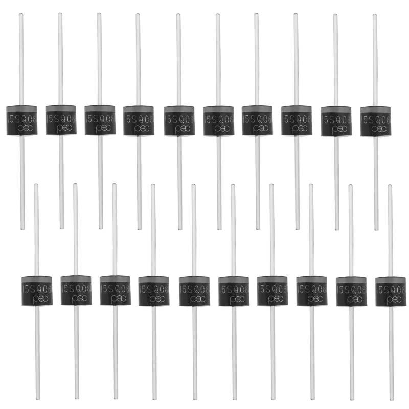 VGOL 20 Stück 15SQ060 Schottky Dioden 15A 60V Schottky Barriere Gleichrichterdioden Elektronische Komponenten für Solarpanel Ladeschaltungen Produktentwicklung von VGOL