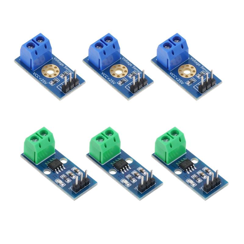 VGOL 3 Sätze 30A ACS712 Stromsensormodul DC0-25V Spannungssensormodul Stromsensor-Messmodul-Kit für DIY-Elektronik-Designprojekt von VGOL