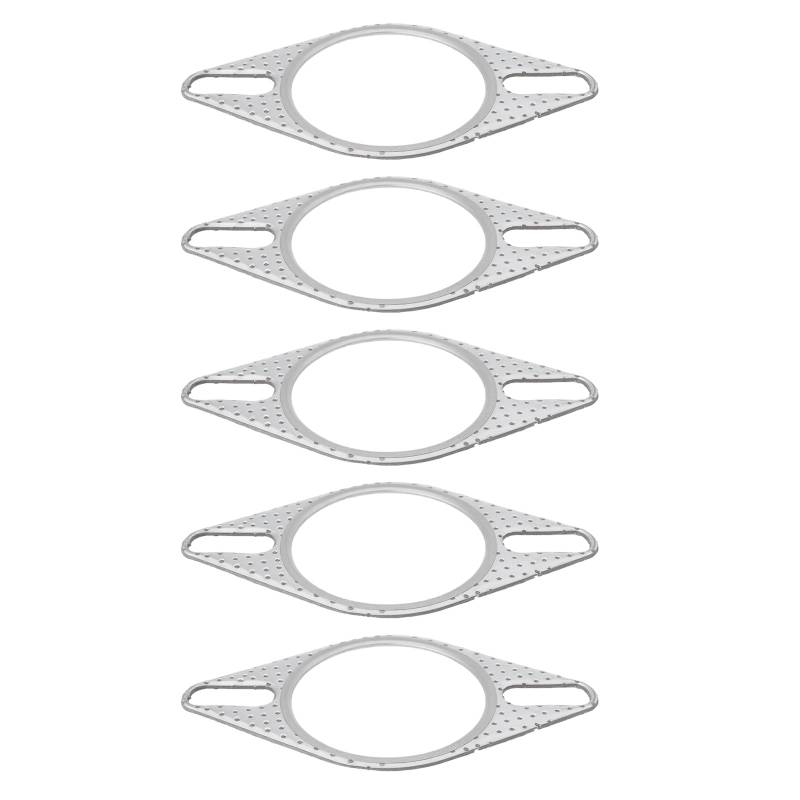 VGOL 5 Stück 2,25 Zoll 57 Mm Automotor-Auspuffdichtung Fallrohrflansch mit Zwei Bolzenlöchern Abgaskrümmerdichtung für die Meisten Fahrzeuge von VGOL