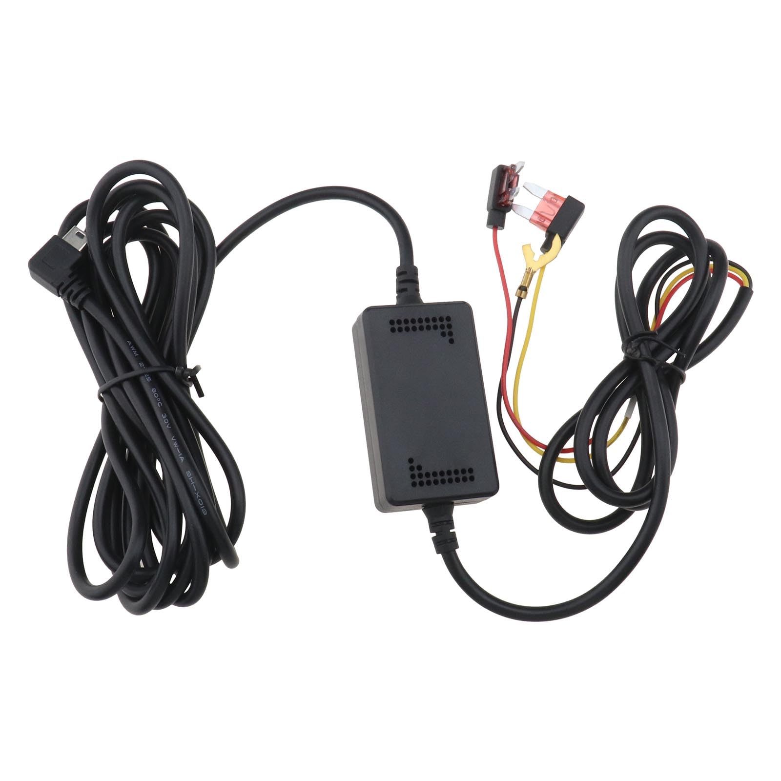 VGOL Dash-Kamera-Ladegerät Stromkabel, Auto Dashcam Hardwire Kit mit Mini-USB-Anschluss, 12V-24V auf 5V, 3M Kabellänge für Rückspiegel-Dashcam von VGOL