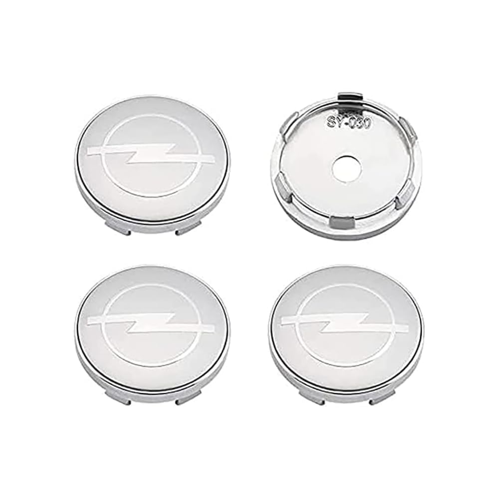 4 Pcs Radnabenkappen, für Opel Corsa 56mm Wasserdicht rostfrei Langlebig Auto Nabenkappen Abzeichen Zubehö Radteile,A von VHAND