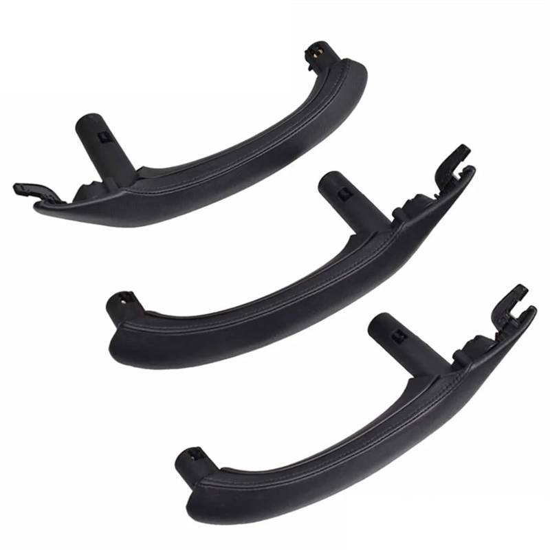 3PCS RHD Rechtslenker Beige Äußere Außen Leder Innen Tür Pull Griff Trim Abdeckung Panel for BMW X3 x4 F25 F26 51417248502 Autotürgriffe(LHD Set Black) von VHJIO