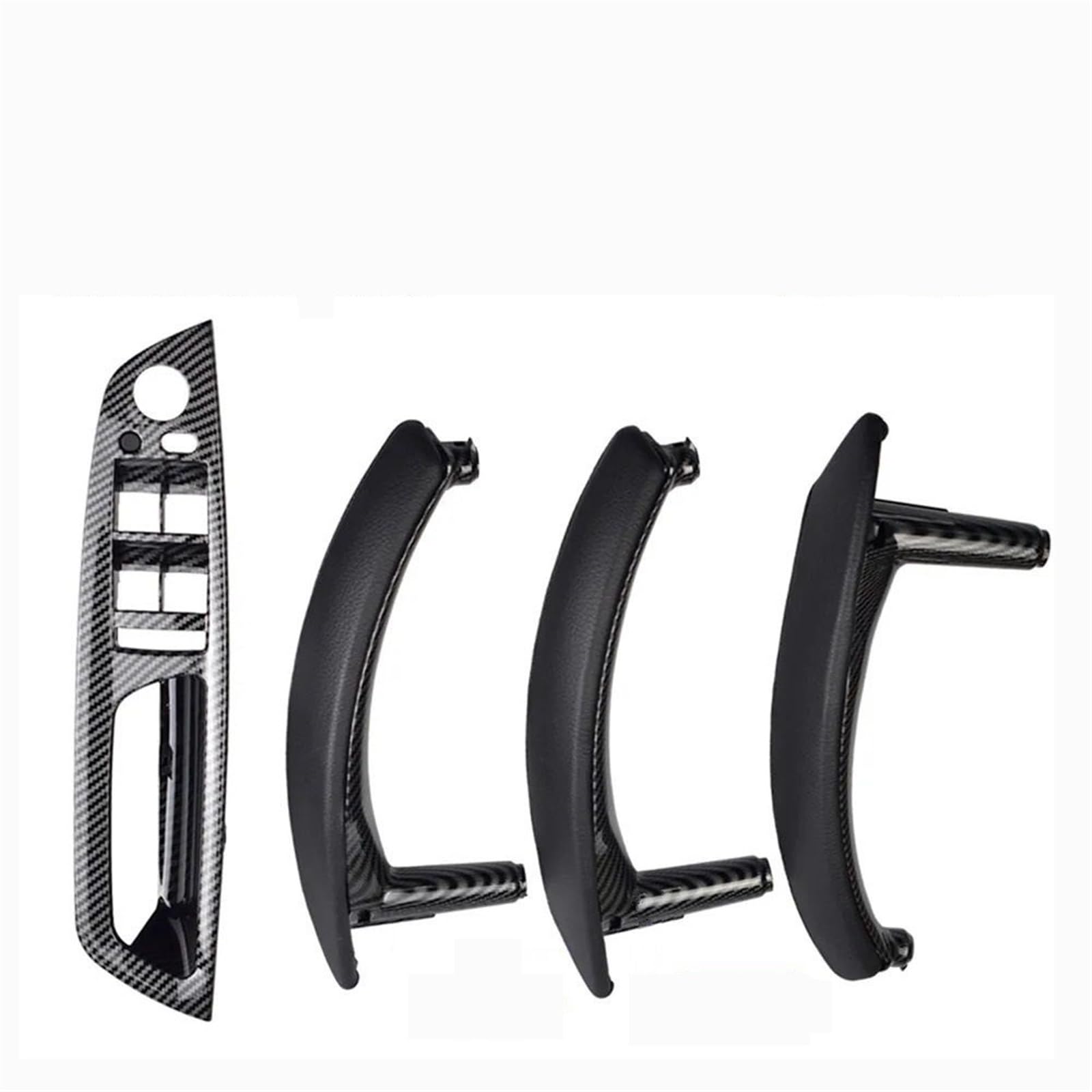 4PCS Set LHD RHD Carbon Fiber Texture Auto Links Rechts Innen Interieur Tür Pull Griff Trim Abdeckung for BMW E70 E71 X5 X6 Autotürgriffe(RHD-CF-Standard) von VHJIO