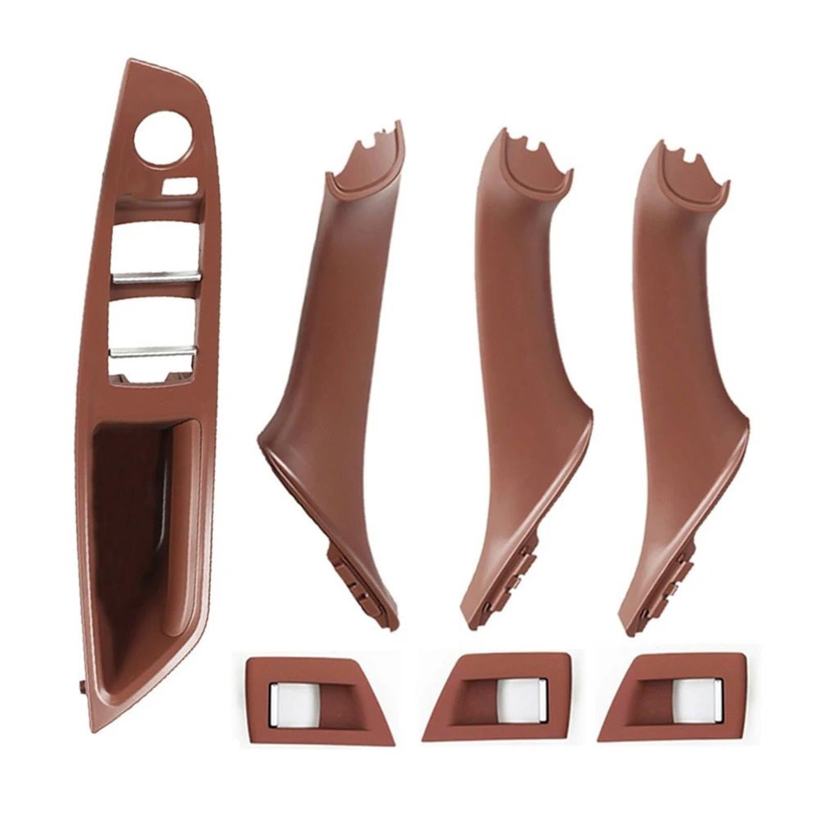 7PCS Linkslenker LHD for BMW 5 Series F10 F11 520 525 Schwarz Auto Innentürgriff Innenverkleidung Pull Trim Abdeckung Armlehne 51417225852 Autotürgriffe(Model A Redbrown) von VHJIO