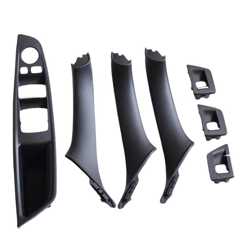 7PCS Linkslenker LHD for BMW 5 Series F10 F11 520 525 Schwarz Auto Innentürgriff Innenverkleidung Pull Trim Abdeckung Armlehne 51417225852 Autotürgriffe(Model B Black) von VHJIO