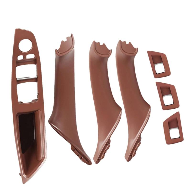 7PCS Linkslenker LHD for BMW 5 Series F10 F11 520 525 Schwarz Auto Innentürgriff Innenverkleidung Pull Trim Abdeckung Armlehne 51417225852 Autotürgriffe(Model B Redbrown) von VHJIO