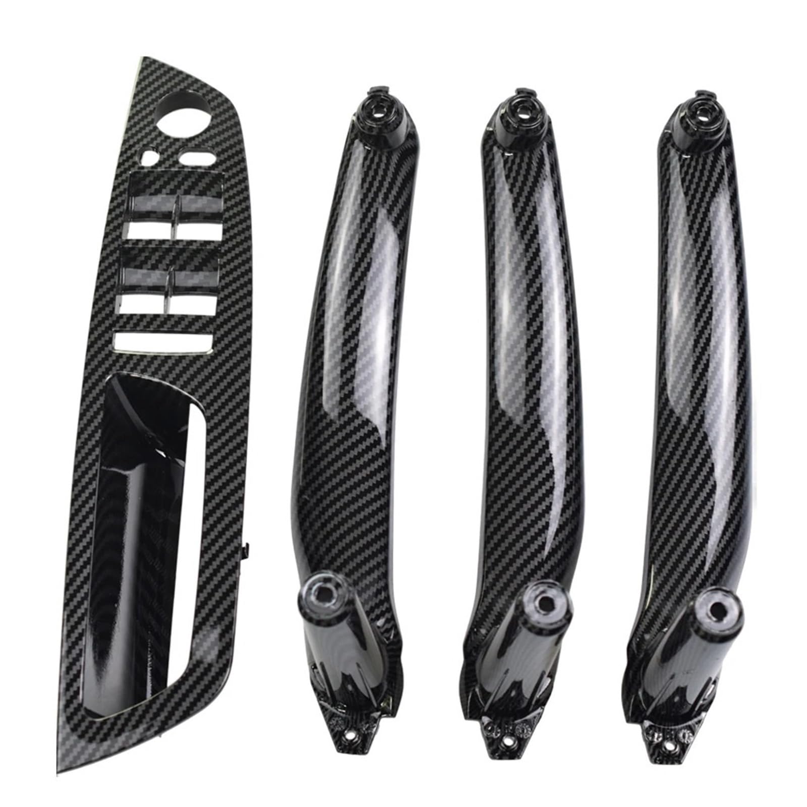 Armlehne Auto Links Vorne Fahrersitz LHD Innentürgriff Innenverkleidung Pull Trim Abdeckung for BMW E70 E71 X5 X6 2007-2014 51416975777 Autotürgriffe(LHD-Carbon-4Pcs) von VHJIO