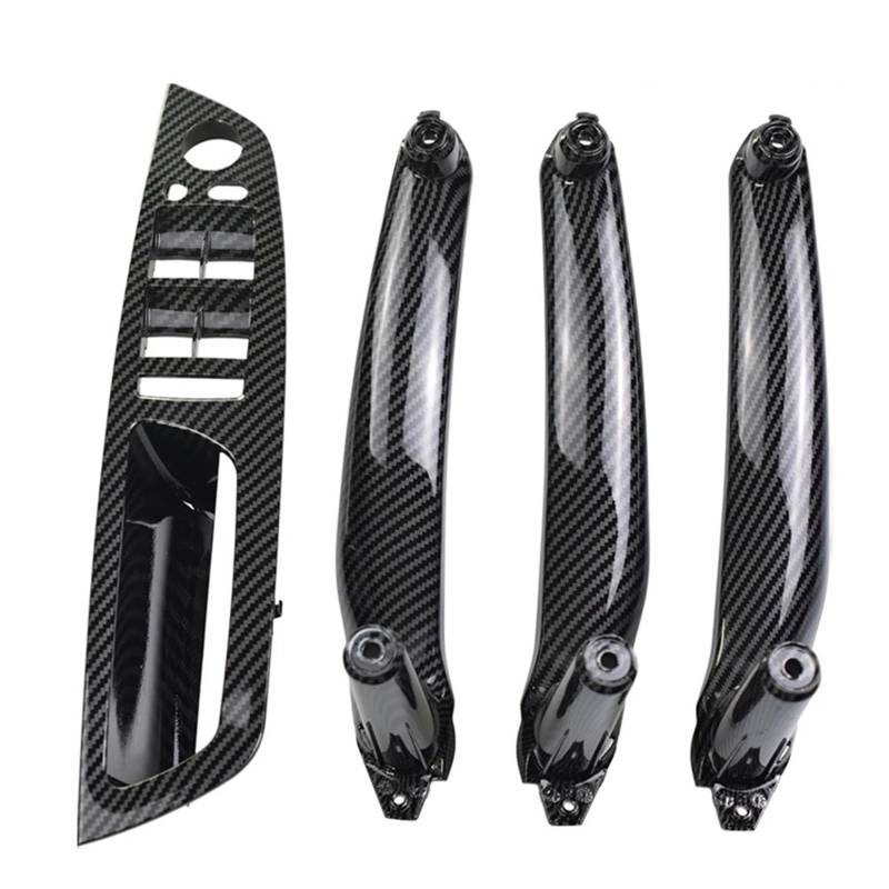 Armlehne aus Kohlefaser, passend for BMW E70 E71 E72 X5 X6 2007–2014, Auto-Innentürgriff, Innenverkleidung, Zugverkleidung Autotürgriffe(LHD-Carbon-4Pcs) von VHJIO