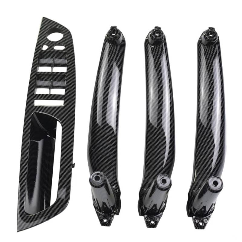 Auto Carbon Faser Armlehne Auto Links Rechts Innen Tür Griff Innere Panel Pull Trim Abdeckung for BMW E70 E71 x5 X6 2007-2013 Autotürgriffe(LHD-Carbon-4Pcs) von VHJIO