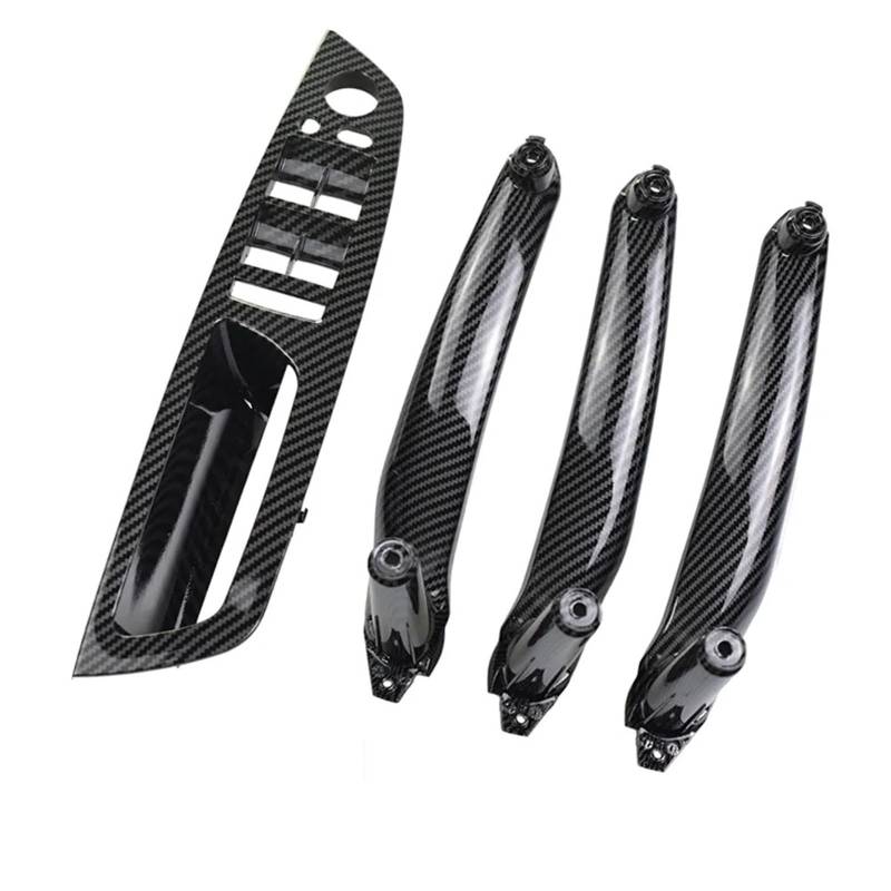 Auto Carbon Fiber ABS Innentür Armlehne Griff Links Rechts Panel Pull Trim Abdeckung for BMW E70 E71 X5 x6 2007-2012 2013 2014 51416969401 Autotürgriffe(LHD Carbon 4Pcs) von VHJIO