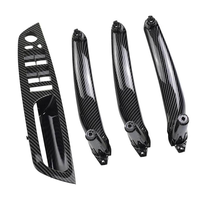 Auto Carbon Fiber ABS Innentür Armlehne Griff Links Rechts Panel Pull Trim Abdeckung for BMW E70 E71 X5 x6 2007-2012 2013 2014 51416969401 Autotürgriffe(RHD Carbon 4Pcs) von VHJIO