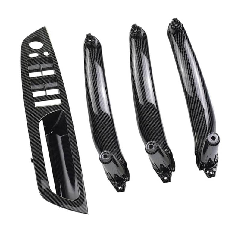 Auto Innen Vorne Hinten Links Rechts Türgriff Innen Abdeckung Panel Trim Ersatz LHD RHD for BMW X5 X6 E70 E71 E72 2007-2013 51416969401 Autotürgriffe(RHD Carbon 4Pcs) von VHJIO