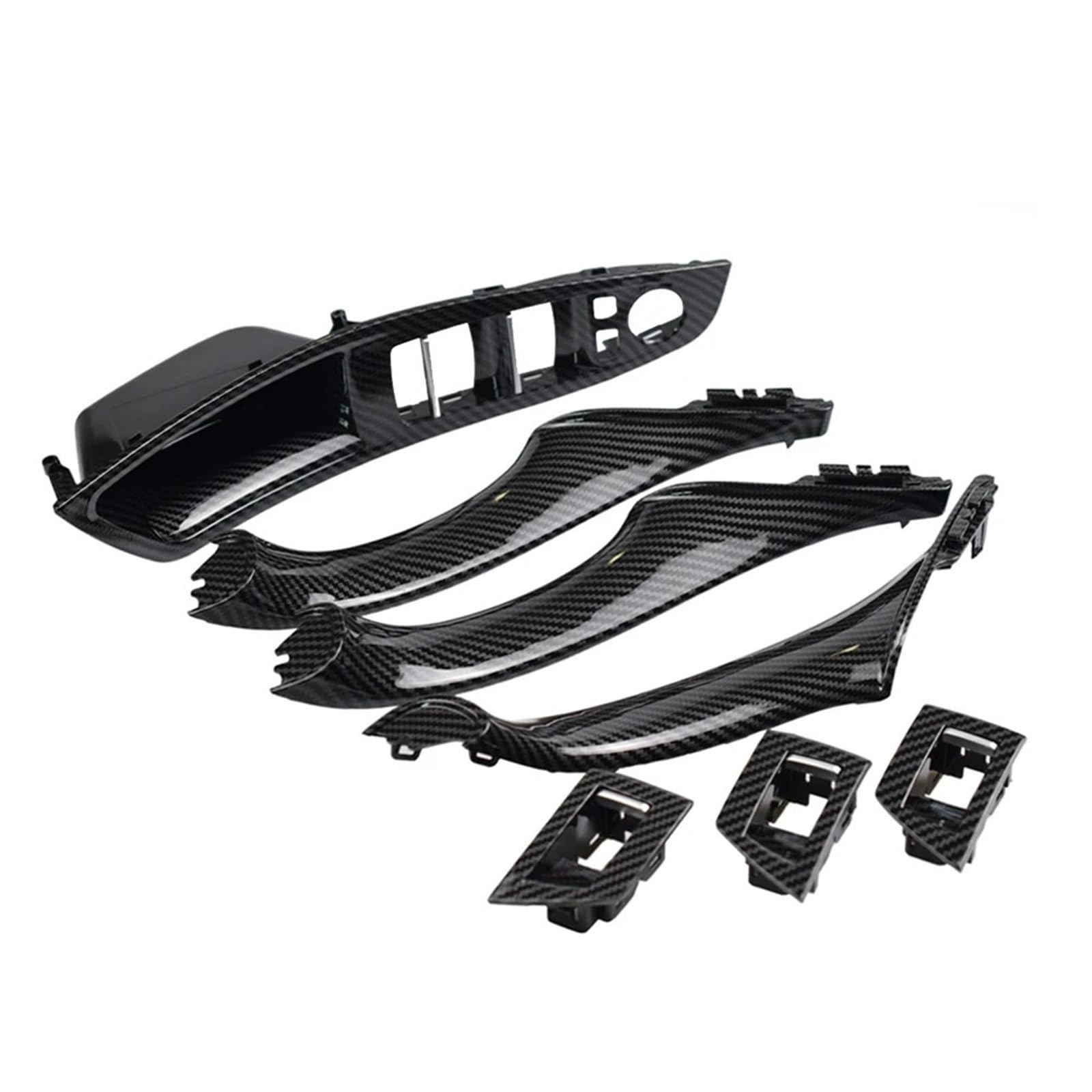 Innentür-Armlehnenverkleidung, Ziehgriff-Set, Ersatz for BMW 5er F10 F11 F18 520i 523i 525i 528i 535i 51417225852 Autotürgriffe(Model B Carbonfiber) von VHJIO