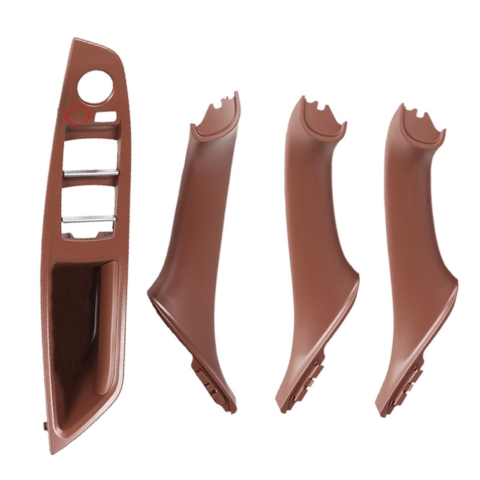 LHD 7PCS Set Auto Innere Passagier Tür Panel Griff Pull Trim Abdeckung for BMW F10 F11 F18 520i 523i 525i 528i 535i 51417225851 Autotürgriffe(Red Brown-4pcs) von VHJIO