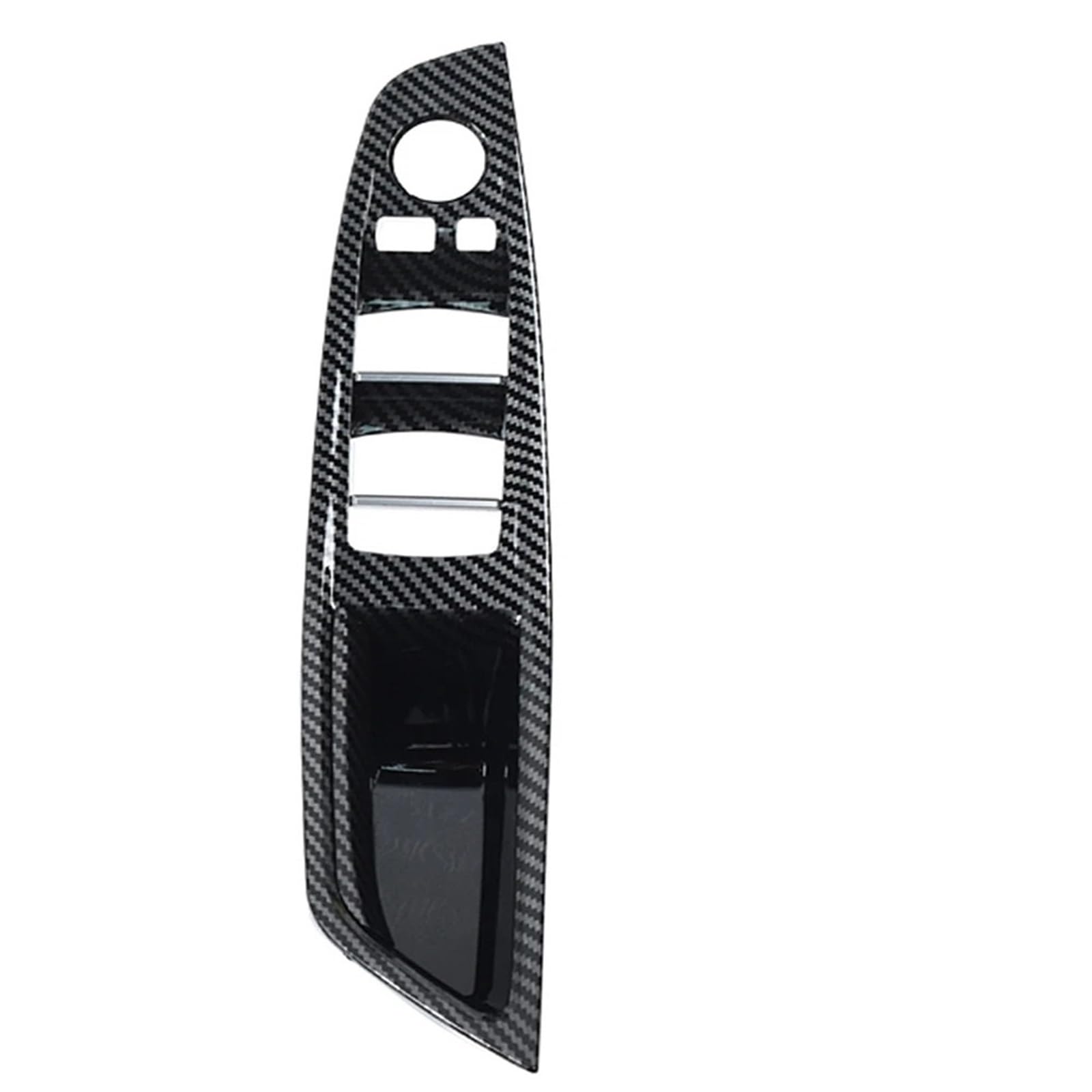 Rechtslenker RHD Passend for BMW 5 Serie F10 F11 520 525 Grau Beige Schwarz Auto-Innentürgriff Innentürverkleidung Zugverkleidungsabdeckung 51417225851 Autotürgriffe(Carbon Fiber-Panel) von VHJIO