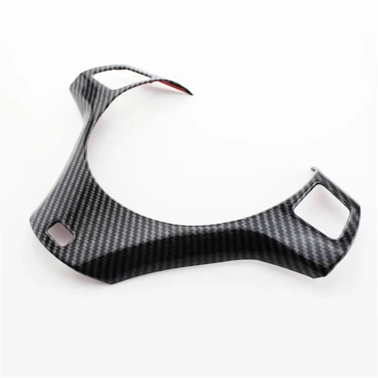 VHJIO ABS Auto Lenkrad Panel Abdeckung Trim Aufkleber Formteil, for BMW, for 3er E87 E90 E92 E93 2005-2012 Zubehör Auto-Lenkradverkleidung(Carbon Fiber Black) von VHJIO