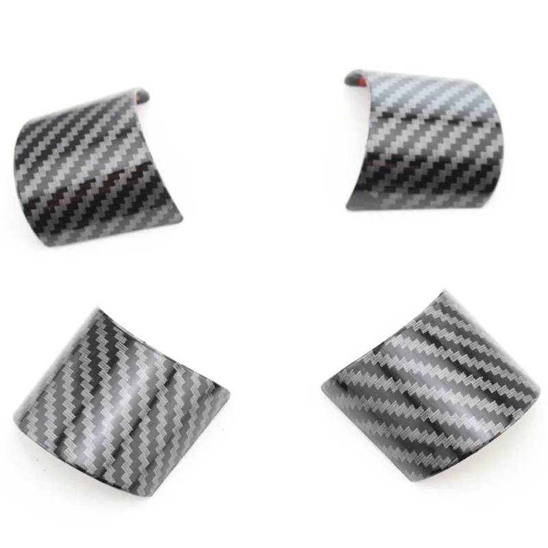 VHJIO ABS Chrome Carbon Fiber Car Styling Zubehör Lenkrad Panel Abdeckung Trim, for Ford, for Mondeo 2004 2005 2006 Auto-Lenkradverkleidung(Carbon Fibre) von VHJIO