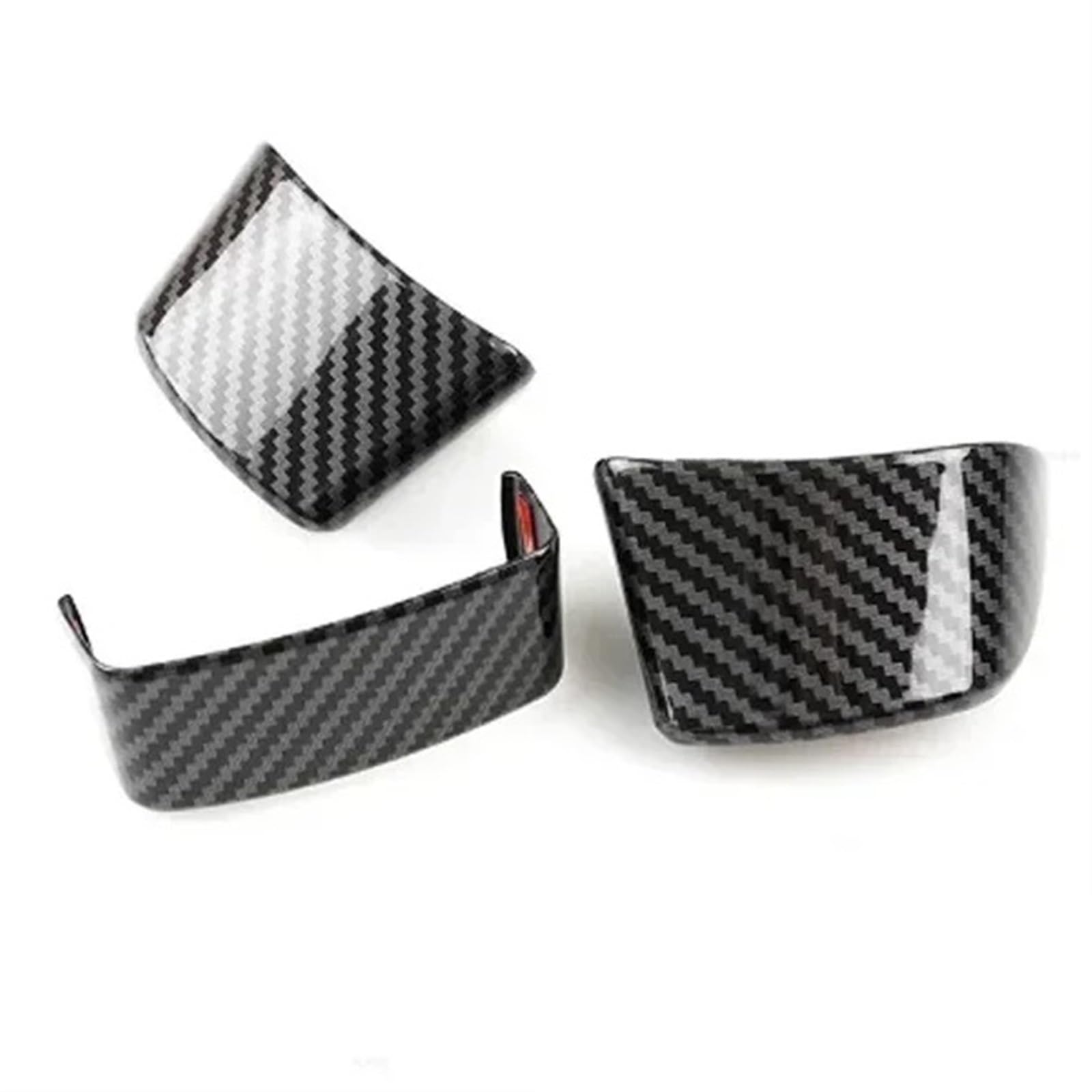 VHJIO ABS-Lenkradverkleidungs-Abdeckungs-Ordnungsaufkleber, for VW, for Golf 5 MK5, for Passat B6, for Jetta, for TIGUAN 2007-2011 Auto-Lenkradverkleidung(Carbon Fibre) von VHJIO