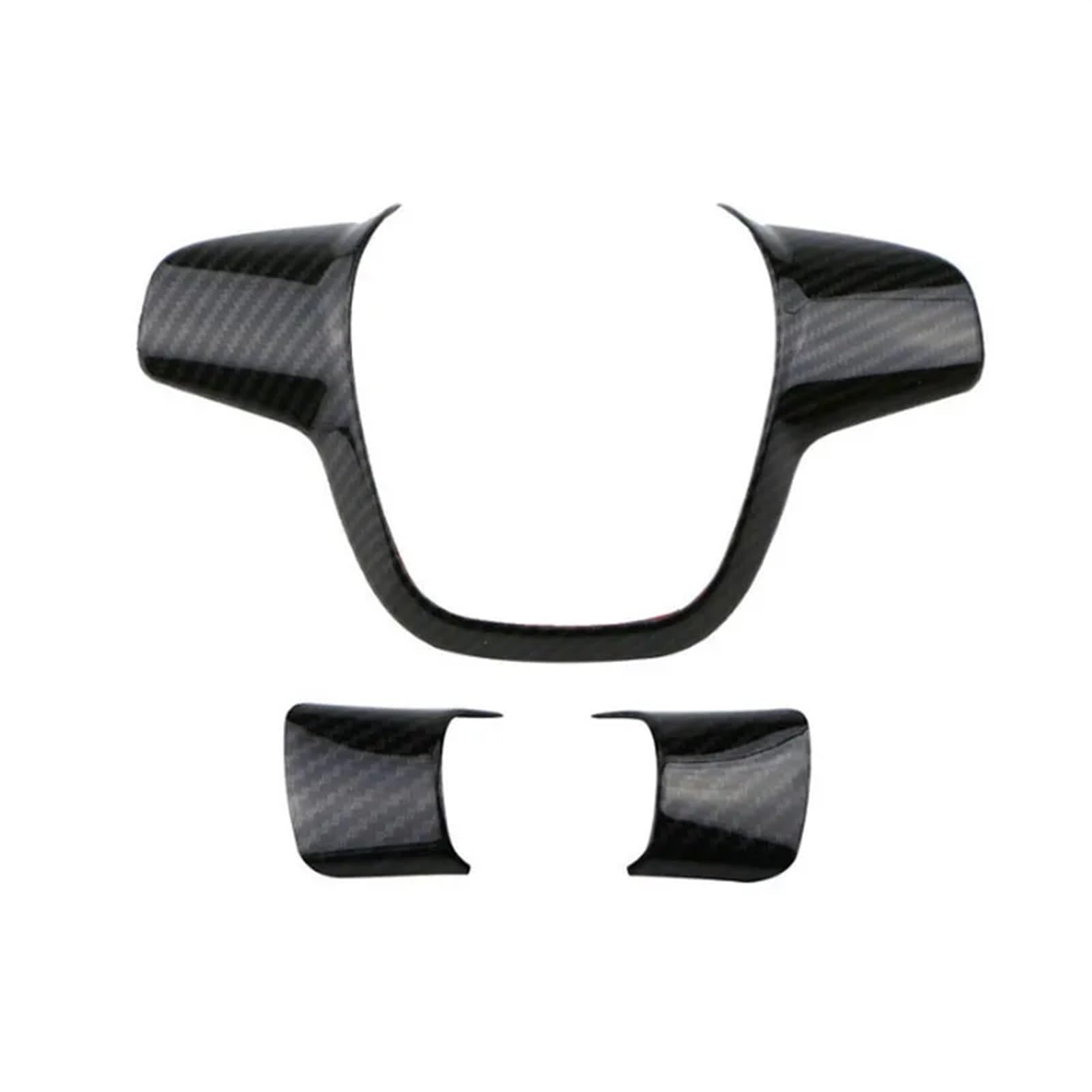 VHJIO Auto Styling Lenkrad Trim Abdeckung Aufkleber Dekoration Fall, for Ford, for Focus 3 MK3 Limousine Schrägheck Kuga Escape 2012 2013 2014 Auto-Lenkradverkleidung(Carbon style2 3pc) von VHJIO