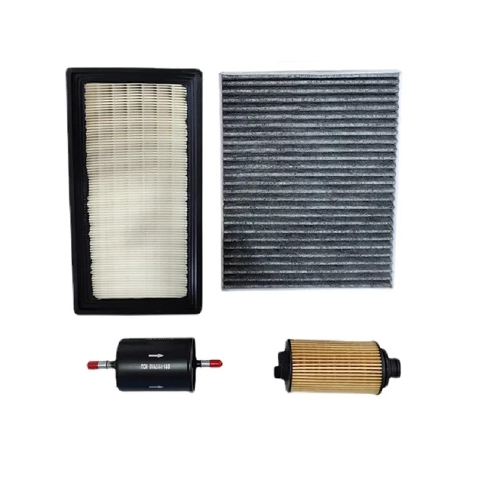 VHJIO Autokabinenluftfilter Ölfilter Kraftstofffilter for CheryExeed Exeed TXL 2020 2021 1.6 DCT AWD F4J16 Set Autozubehör 151000025AA H141363232 Innenraumfilter(4 Pcs Filter Set) von VHJIO