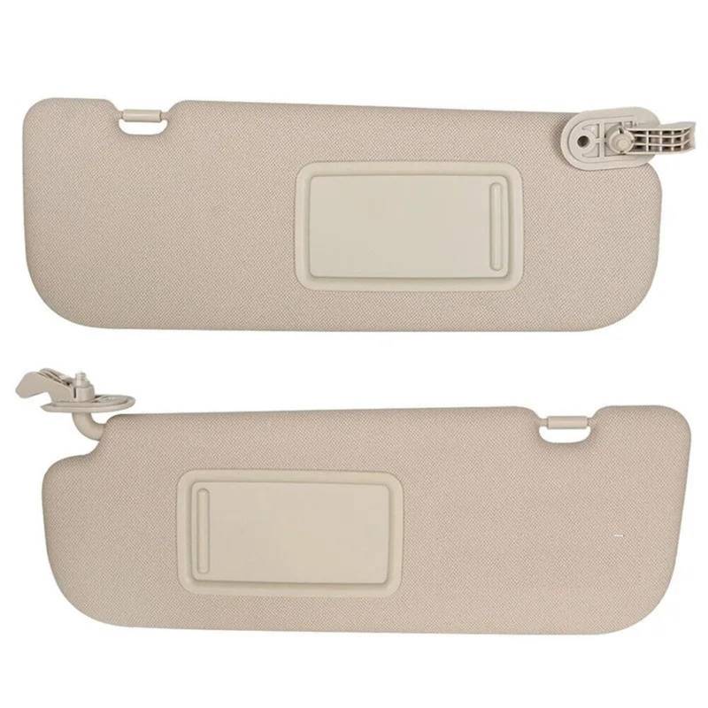 VHJIO Grau Beige Auto Sonnenblende mit Spiegel Fahrer Beifahrer Links rechts, for Hyundai, for Elantra MD 2011 2012 2013 2014 2015 Sonnenblenden(Beige Left and Right) von VHJIO