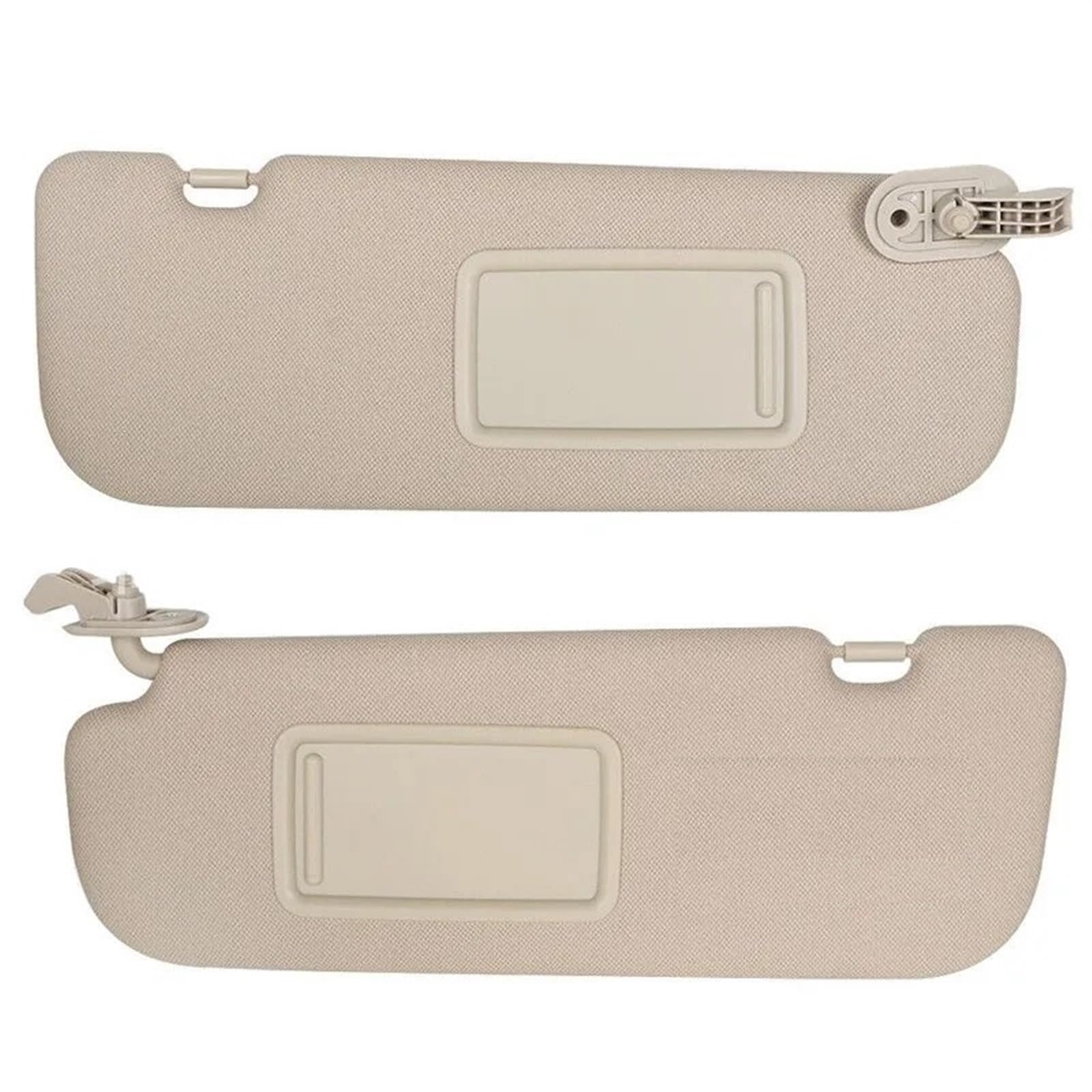 VHJIO Grau Beige Sonnenblende Links rechts Fahrerseite Beifahrerseite Auto Sonnenblende Schatten, for Hyundai, for Elantra 2011 2012 2013 2014 2015 Sonnenblenden(A Pair of Beige) von VHJIO