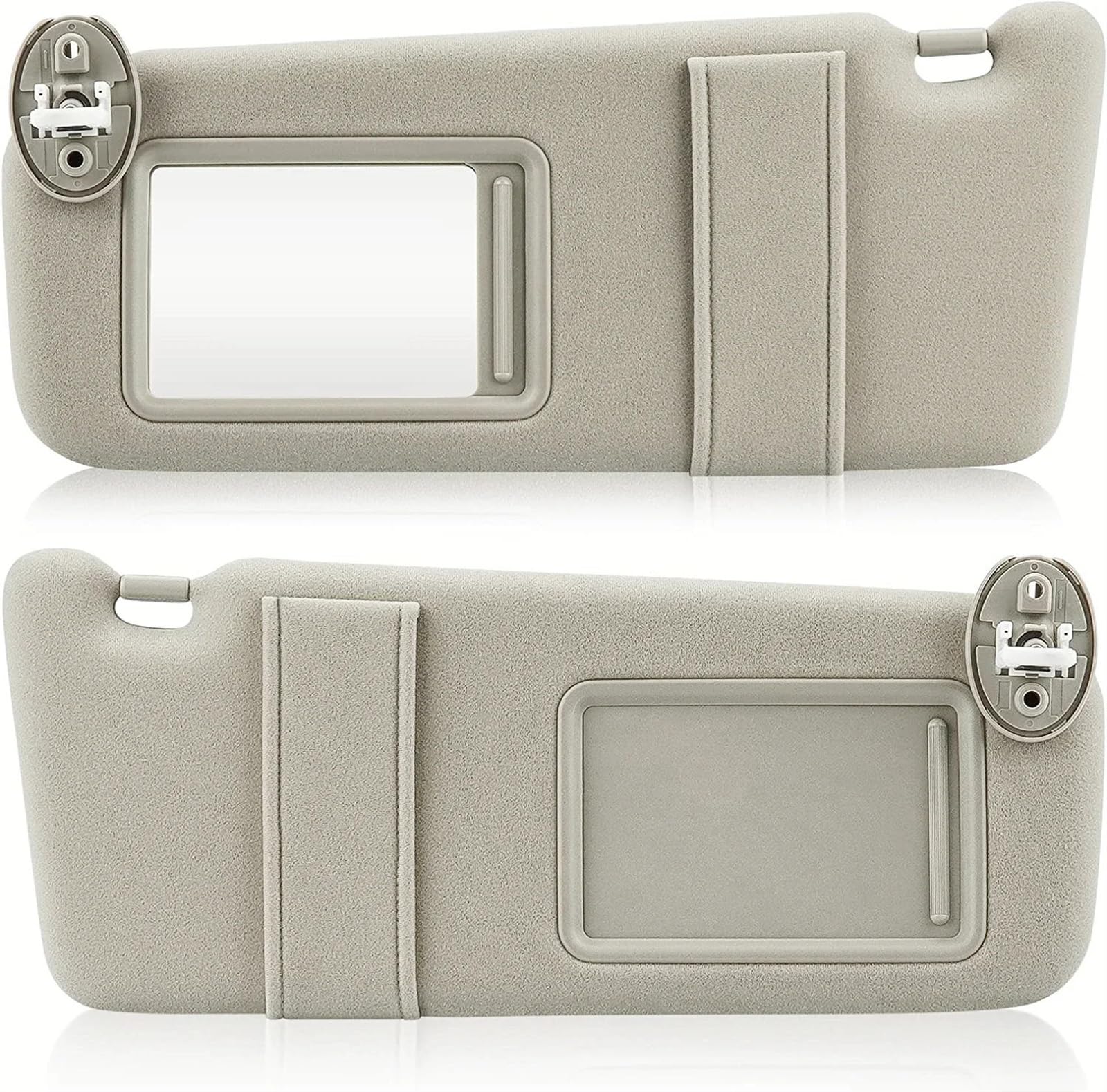 VHJIO Grau-beige Auto-Innensonnenblenden mit Licht und Schiebedach, for Toyota, for Venza 2009–2016 OEM# 74320-0T022-B1 74310-0T022-B1 Sonnenblenden(Beige Left and Right) von VHJIO