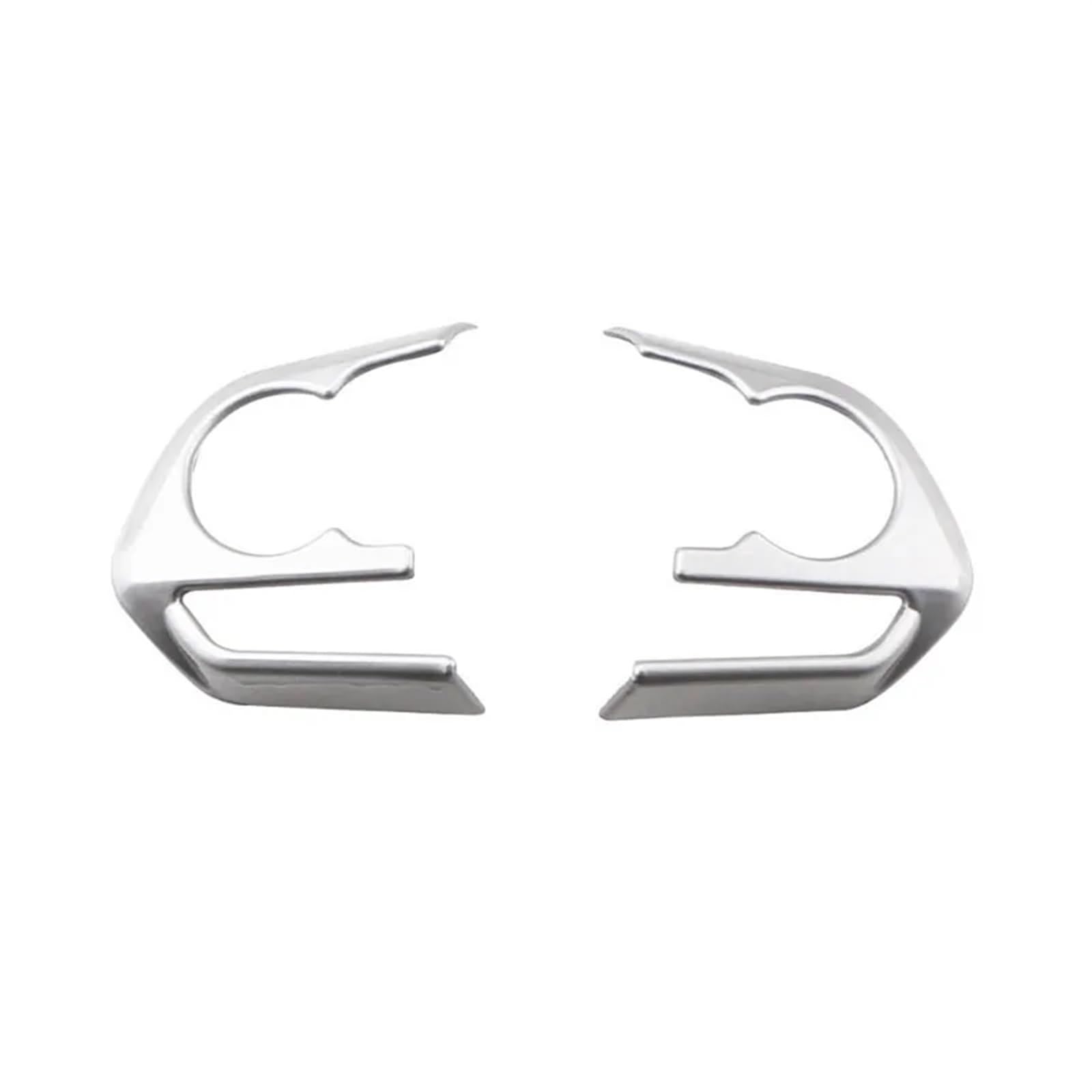 VHJIO for Toyota, for RAV4 RAV 4 for Corolla Avalon 2019 2020 2021 Auto Lenkrad Knopf Panel Abdeckung Trim Aufkleber Zubehör Auto-Lenkradverkleidung(2Pc 39 Clock Silver) von VHJIO