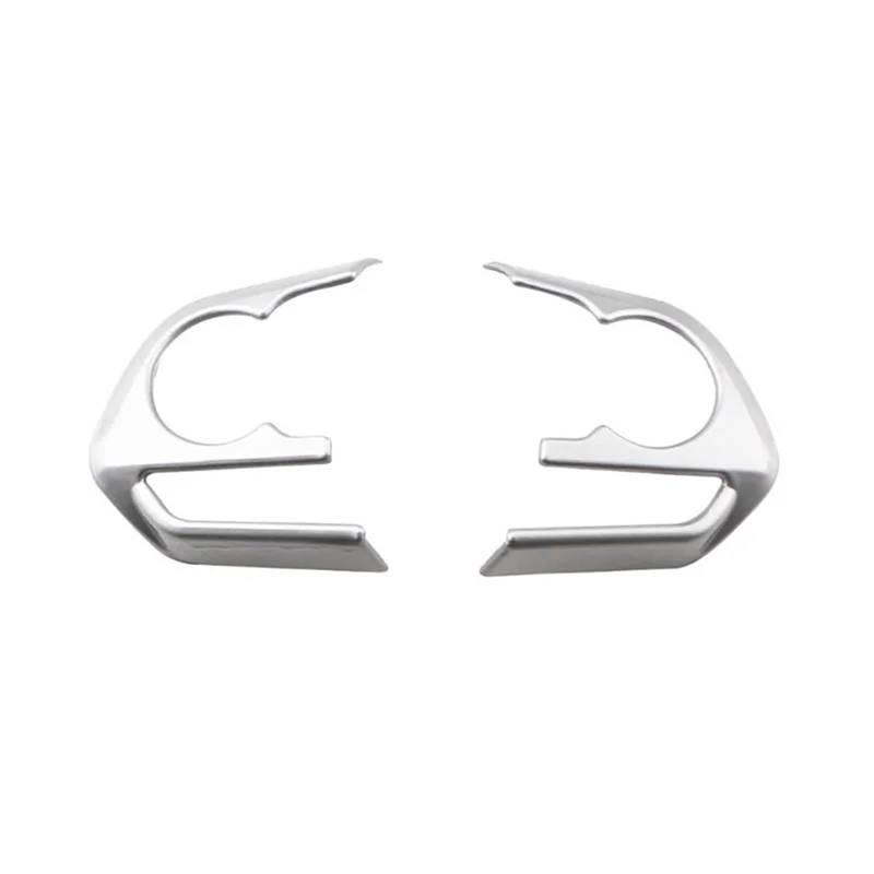 VHJIO for Toyota, for RAV4 RAV 4 for Corolla Avalon 2019 2020 2021 Auto Lenkrad Knopf Panel Abdeckung Trim Aufkleber Zubehör Auto-Lenkradverkleidung(2Pc 39 Clock Silver) von VHJIO