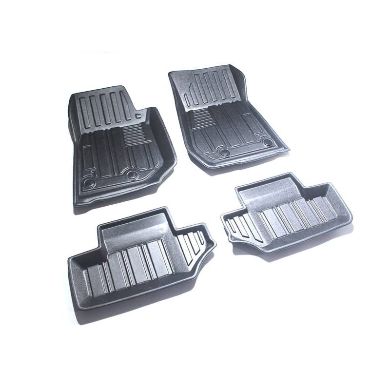 3 Stück/Set Schwarz TPE Auto Fußmatten Kompatibel mit Jeep Wrangler JK 3D Food Pad Voll Umgeben Allwetter-Bodenmatte (2 tücher) von VHRMZJYCN