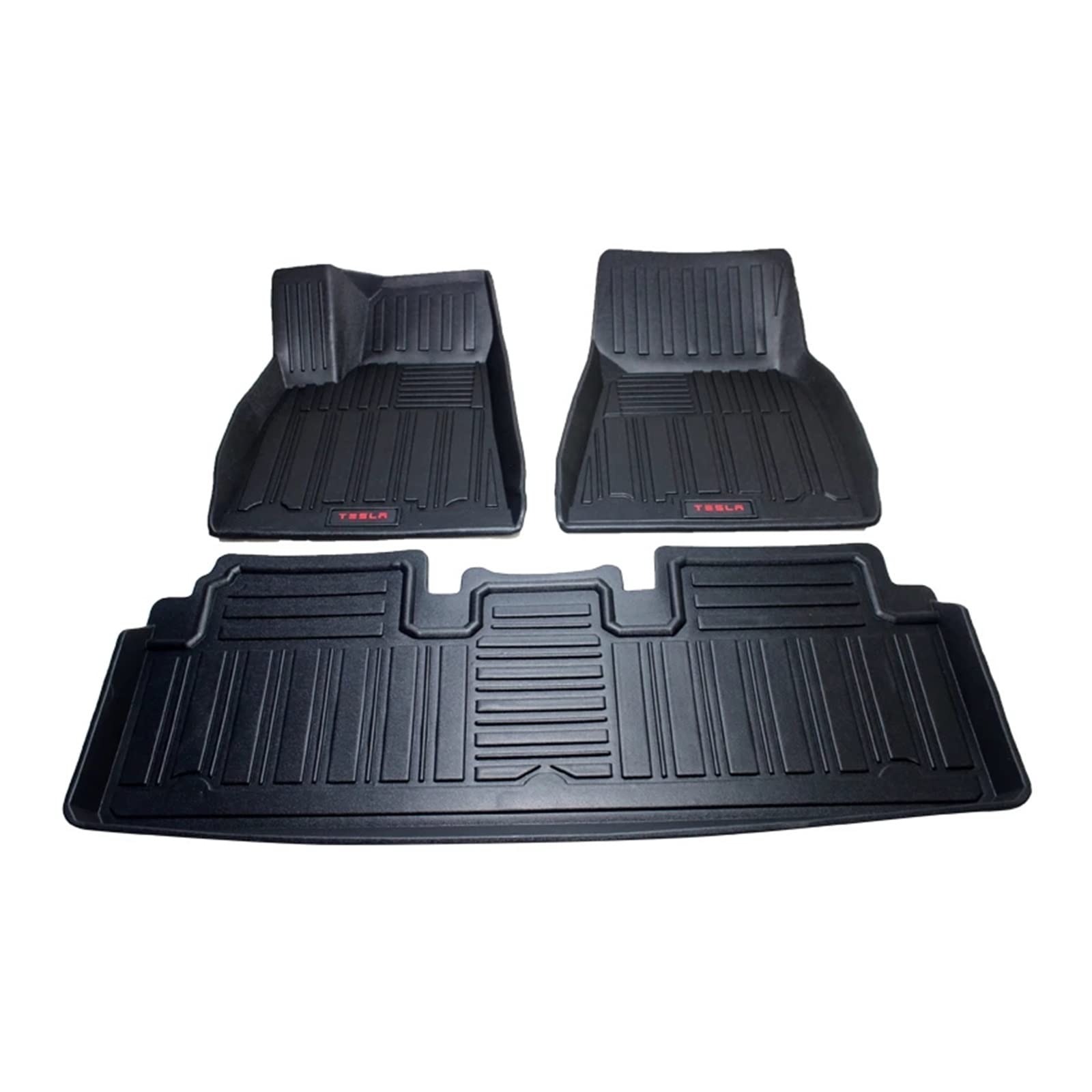 3PCS/Set TPE Auto Fuß Pad Kompatibel Mit Tesla Modell S 3D Linkslenkten Schwarz Fußmatten Schutz Teppich 2014-2020(Lift hand drive) von VHRMZJYCN