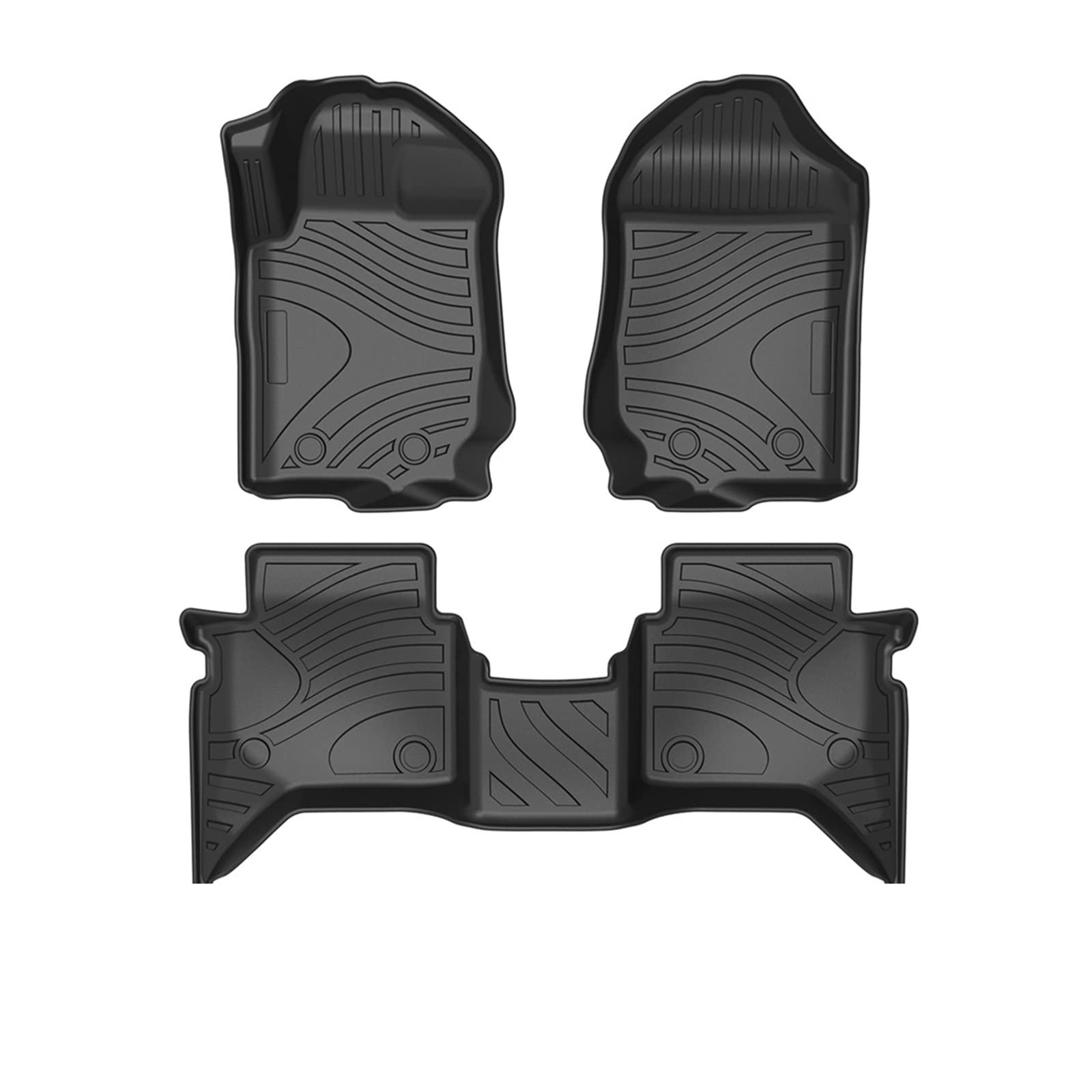 Auto Fußmatten Allwetter TPE Fußmatten Pad Tray Mat Interieur Zubehör kompatibel mit RANGER Raptor 2015-2021 Auto von VHRMZJYCN