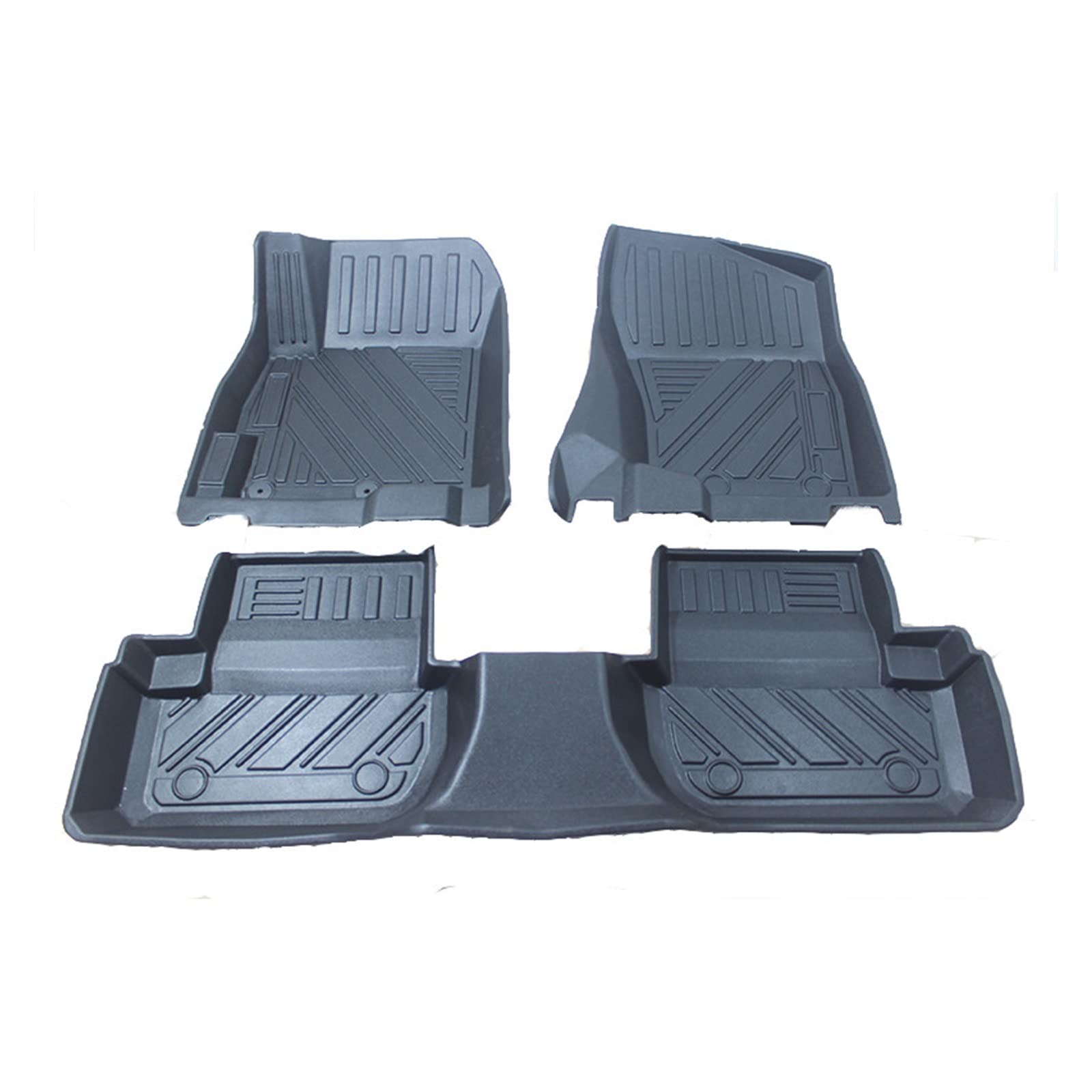 Fusskissen TPE Schwarz Fußmatten Voll umschlossen Schutzkissen Teppiche Kompatibel mit Mitsubishi Lancer EX 2013 UP von VHRMZJYCN