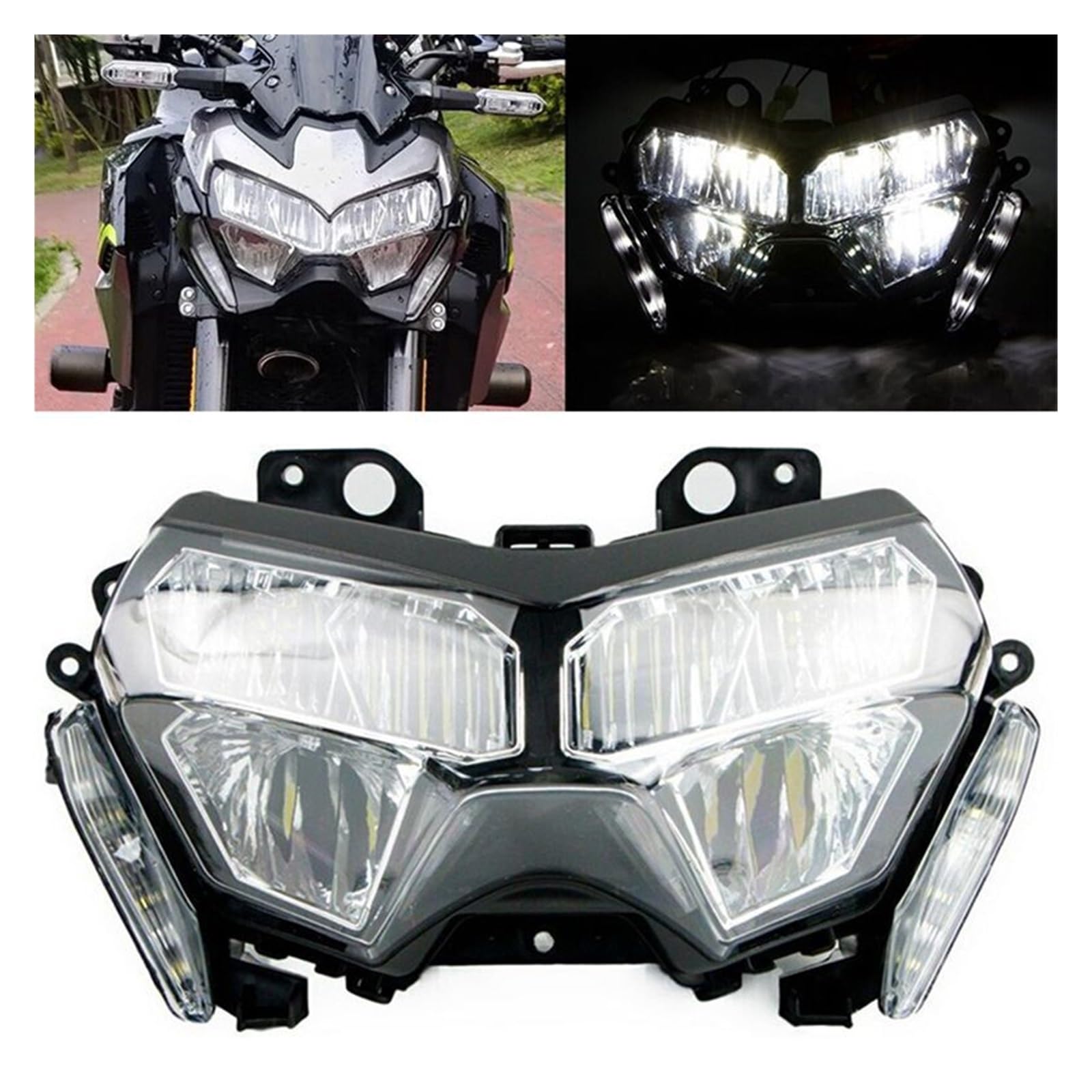 Motorcycle Front Headlight Assembly Fit Compatible with Kawasaki Z650 Z900 Z 900 2021 2022 Headlamp Headlight Head Light Lamp von VHRMZJYCN