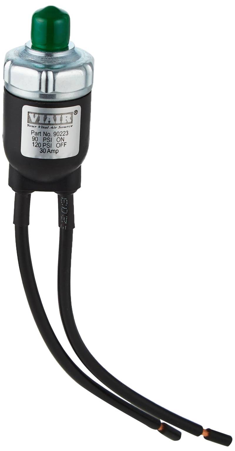 Viair 90223 Druckschalter, Schwarz, 1/8 Zoll NPT (M) 12 Gauge von VIAIR