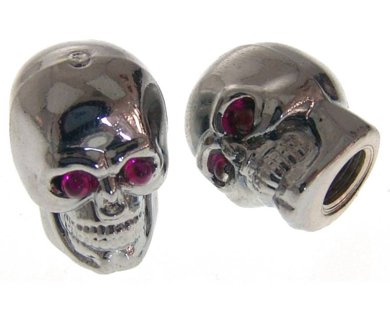 Ventilkappen Skull Totenkopf chrom von VICMA