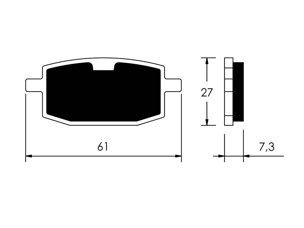 Vicma Brake Pads Organic for Baotian, Rex, Qingqi von Unbekannt