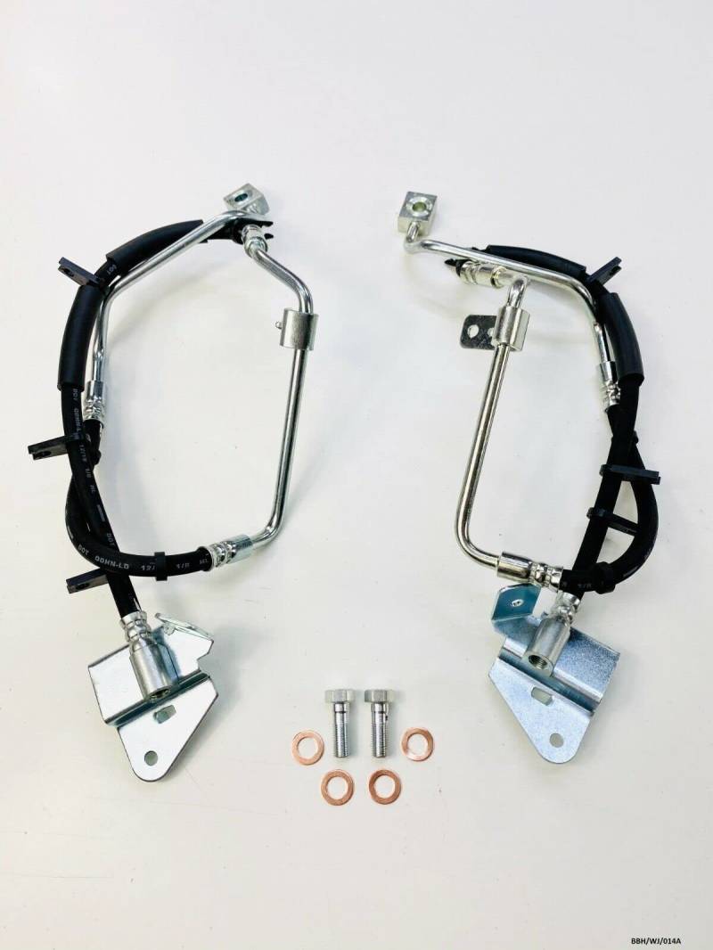 2 x Bremsschlauch vorne & 2 x Bolzen kompatibel mit Jeep Grand Cherokee WJ 1999-2003 BBH/WJ/014A von VIDARR